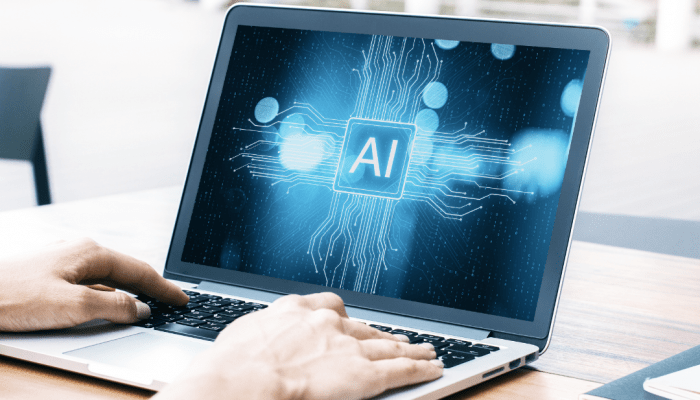 computador com Inteligência Artificial nos negócios