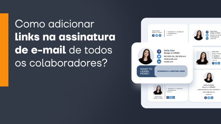 Como adicionar links na assinatura de e-mail de todos os colaboradores?