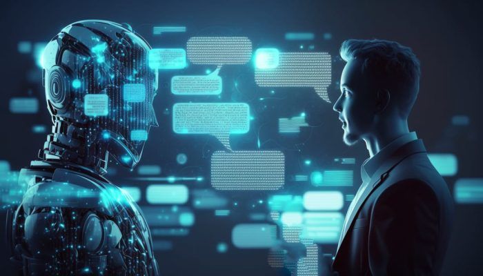 Analista vendo como a conversational AI está revolucionando as interações online, humanizando a experiência do usuário e otimizando processos.